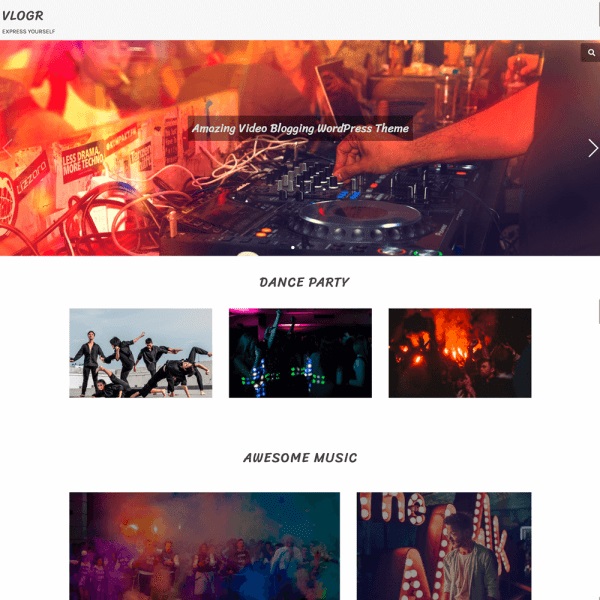 Vlogr WordPress Theme